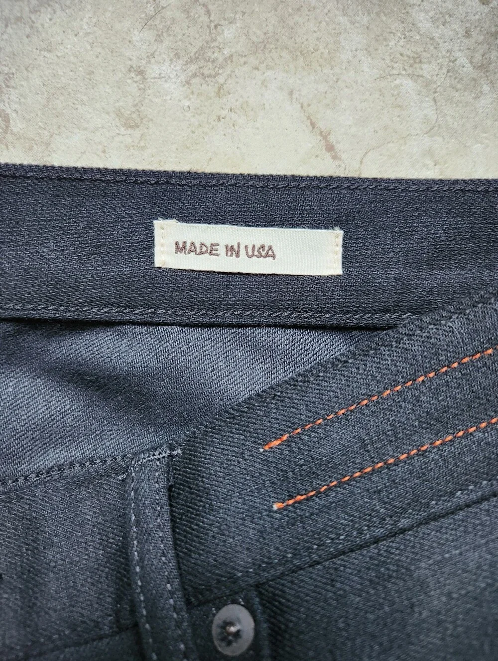 NWOT KATO’ Hiroshi Kato The Pen Slim Jeans 33x33 Black Raw Selvedge Denim USA